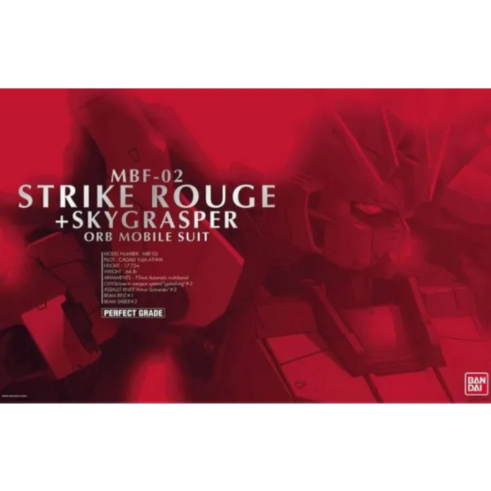 PG 1/60 MBF-02+AQM/E-X01 Aile Strike Rouge + FX-550 Skygrasper BANDAI 38257