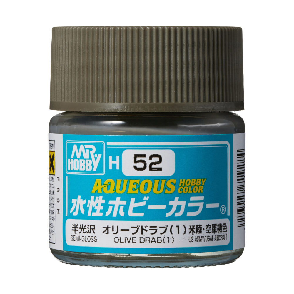 Mr.Hobby H052 Aqueous Olive Drab 1 Semi-Gloss 10ml
