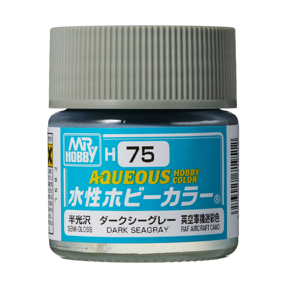 Mr.Hobby H075 Aqueous Dark Seagrey Semi-Gloss 10ml