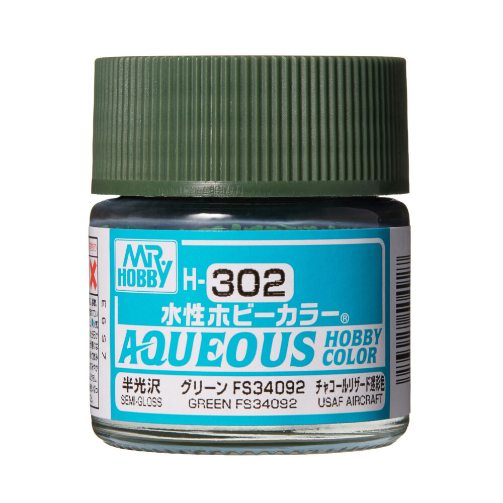 Mr.Hobby H302 Aqueous Green FS34092 Semi-Gloss 10ml