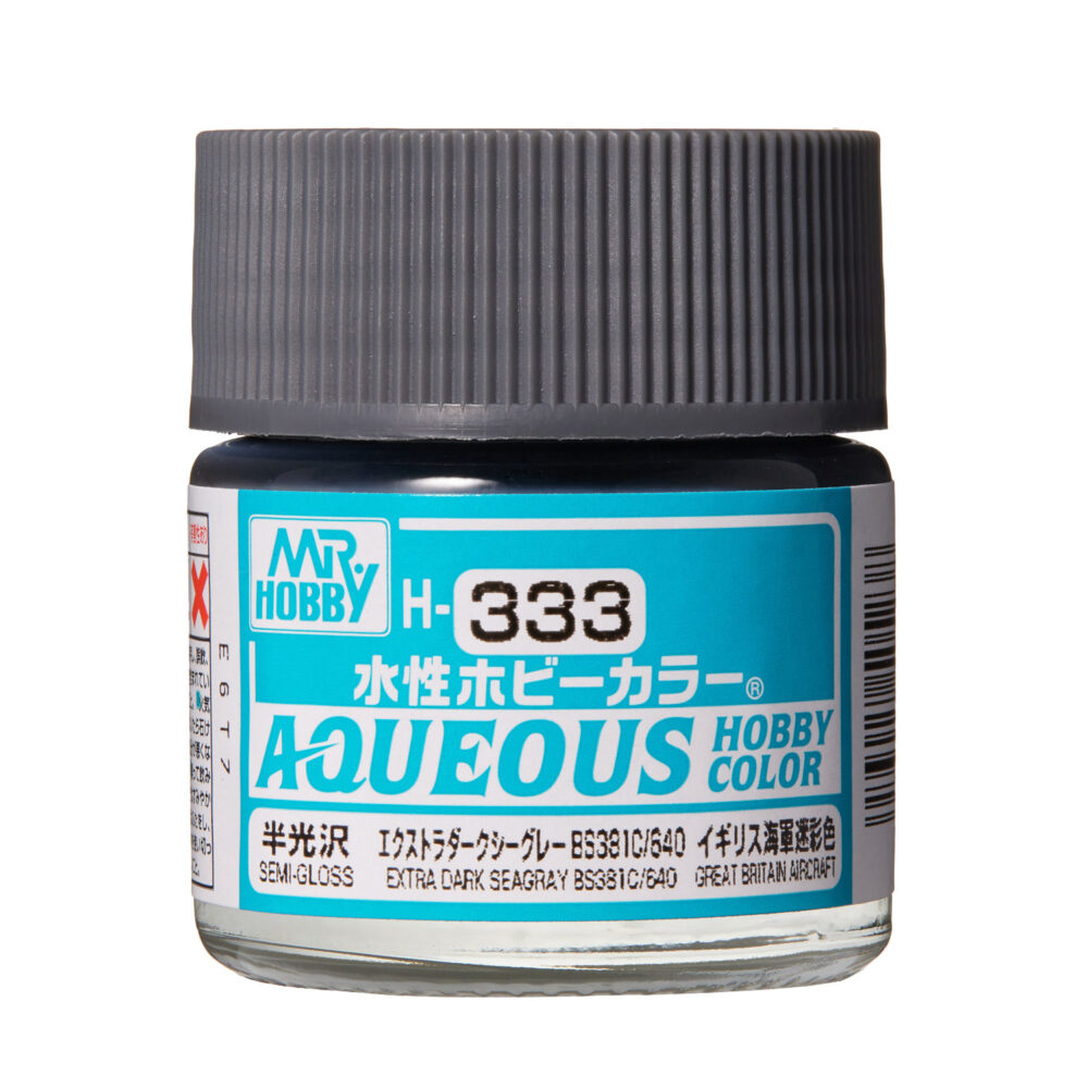 Mr.Hobby H333 Aqueous Extra Dark Seagrey Semi-Gloss 10ml