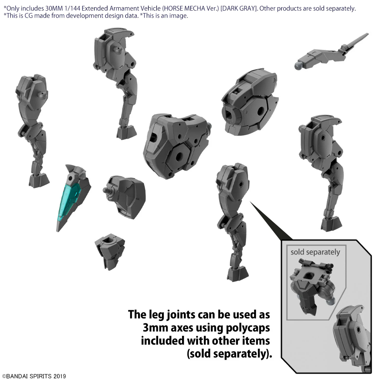 30MM Extended Armament Vehicule (Horse Mecha) Dark BANDAI 66299