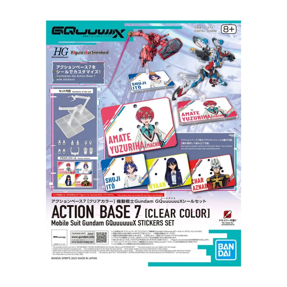 Action Base 7 (Clear Color) Mobile Suit Gundam GQuuuuuuX Sticker Set BANDAI 68582